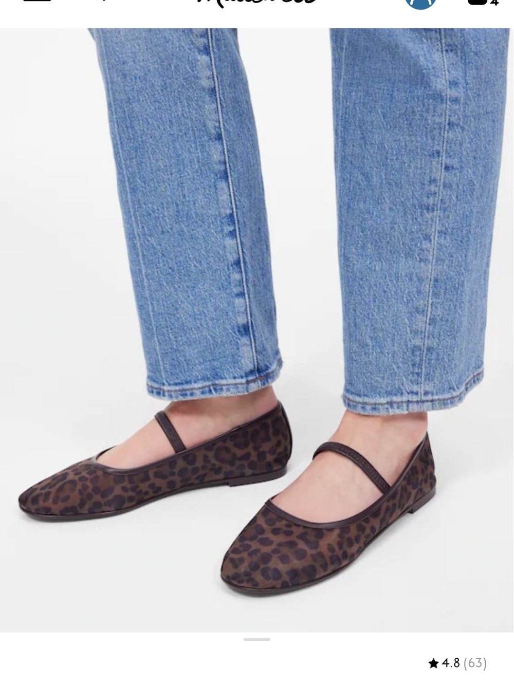 Madewell Mesh Greta Mary Jane flat in Leopard Print